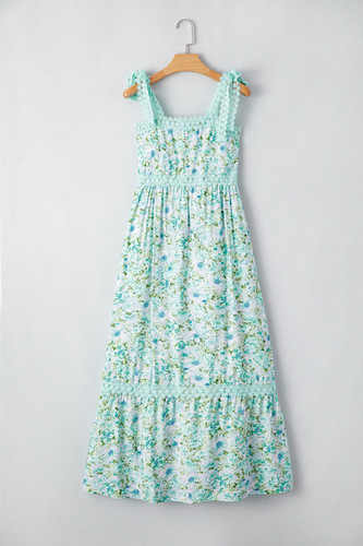 chinese dress ladies Baltic Born Womens Kearny Ruffle Maxi Dress | Dark Green Floral