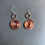Thumbnail: Hammered copper tight spiral earrings - Sterling Silver ear wires 