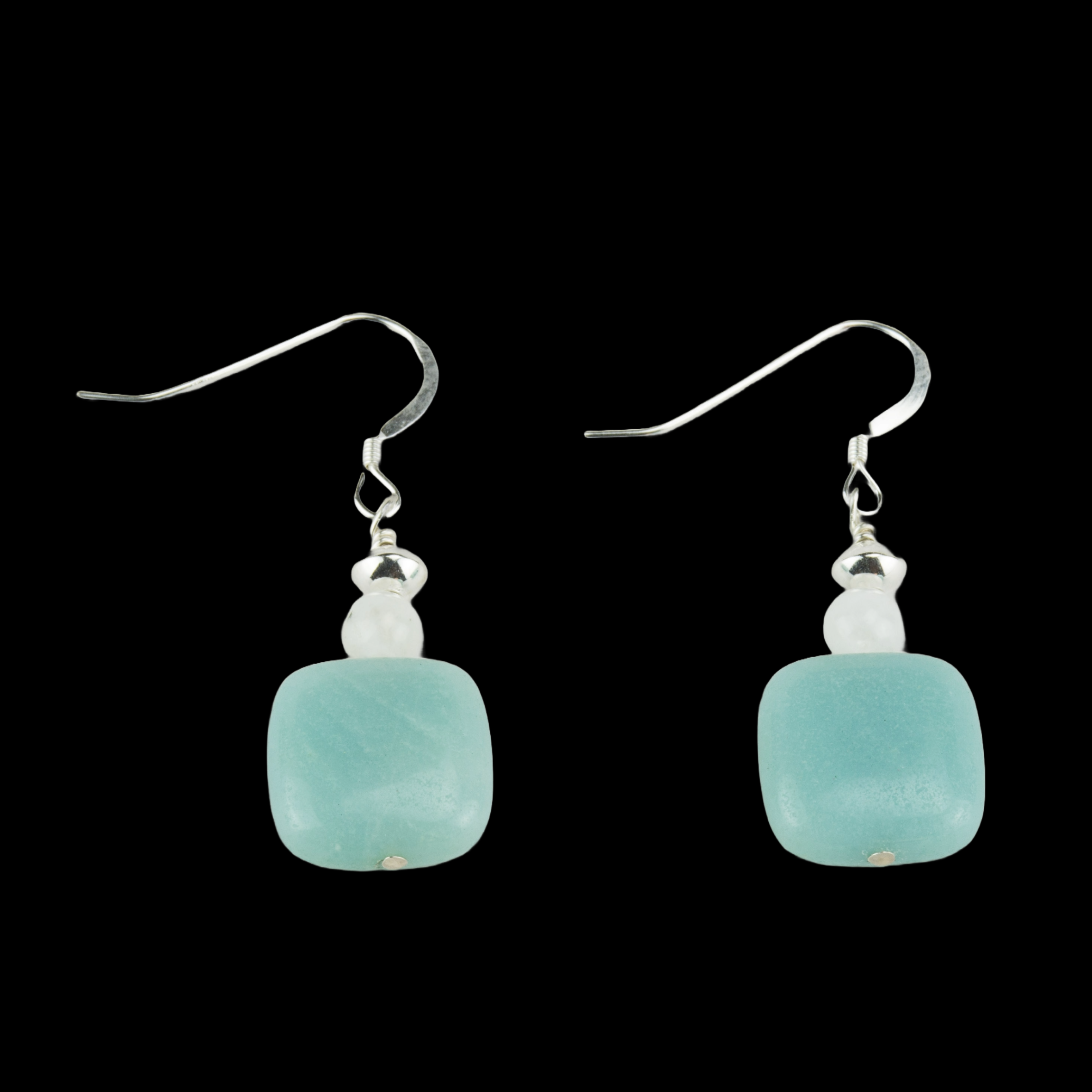 Amazonite and Pearl Earrings