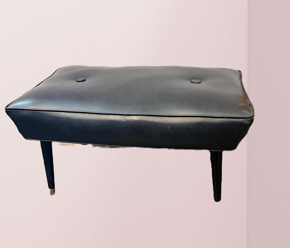 Thumbnail: 1960s Modern Black Footstool