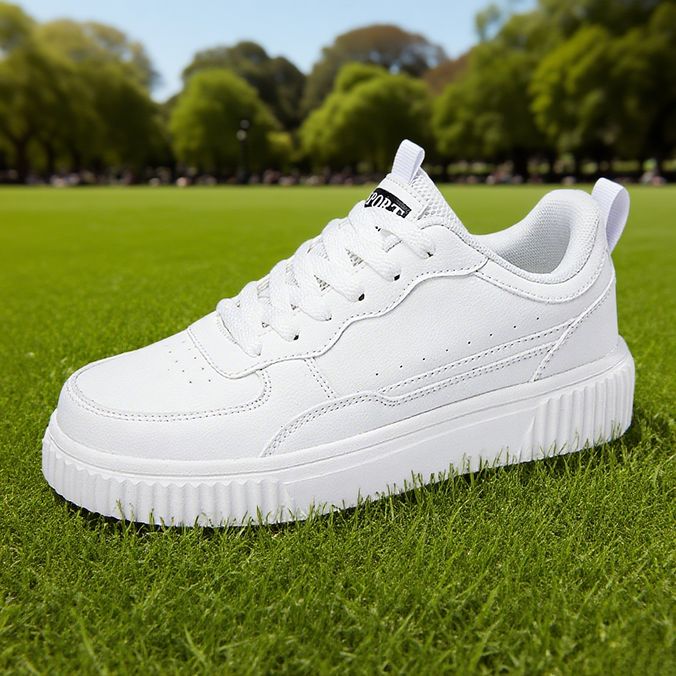 Thumbnail: Fashion Women Casual Shoes Breathable Walking Flat Shoes Sneakers White Female F