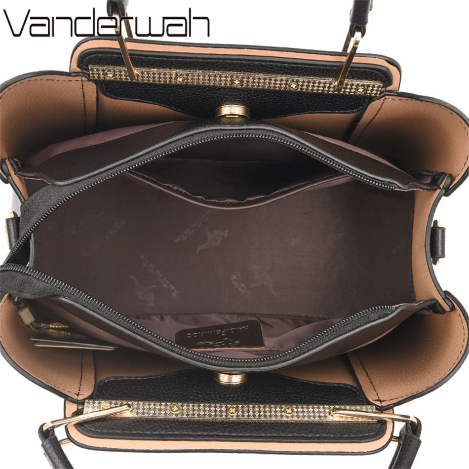 Thumbnail: 2024 Luxury Women Designer 3 Layers Shoulder Crossbody Sac Ladies Large Capacity
