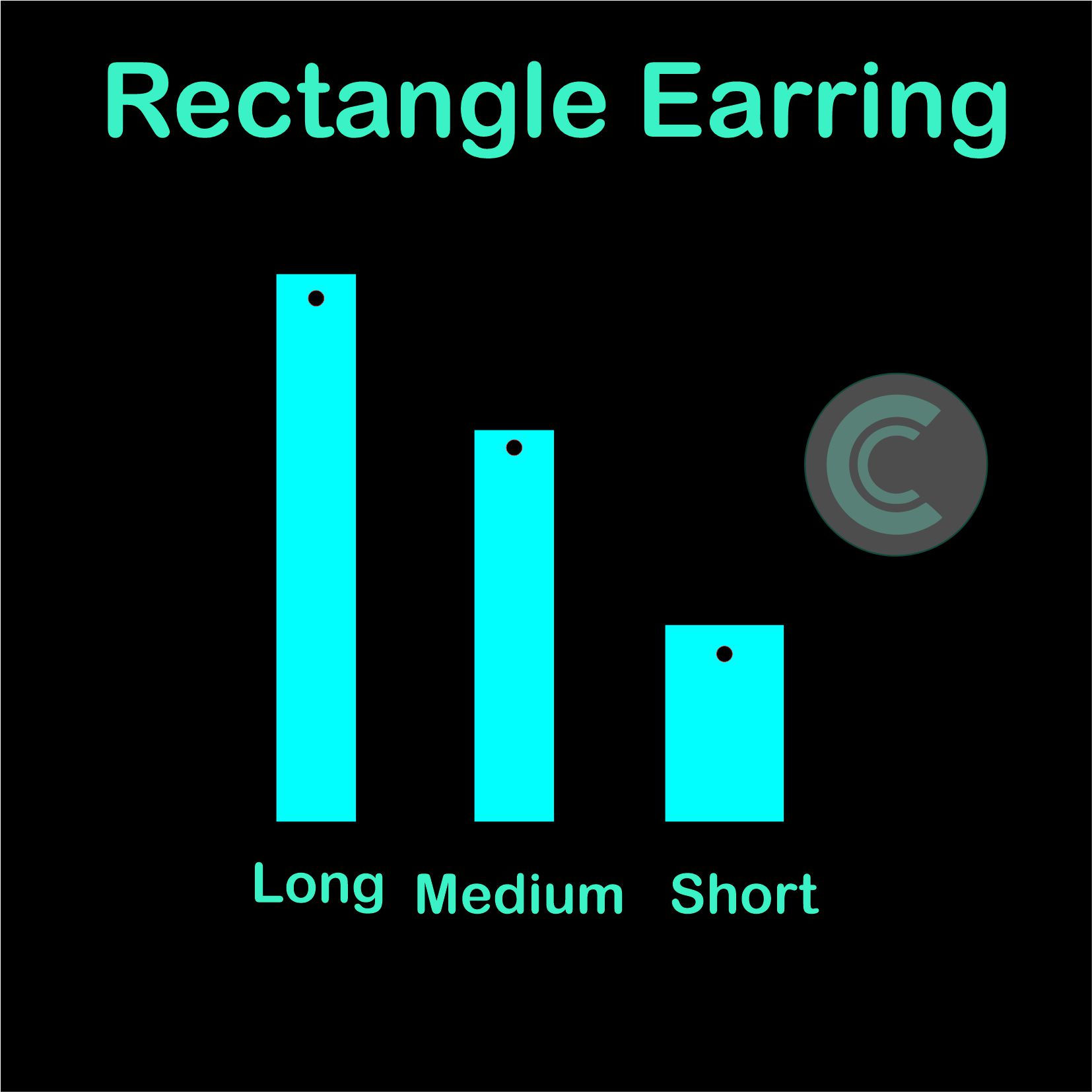 Rectangle Earring - 3 sizes