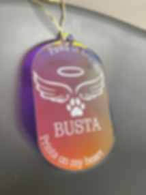 Personalised Paws in Heaven Ornament