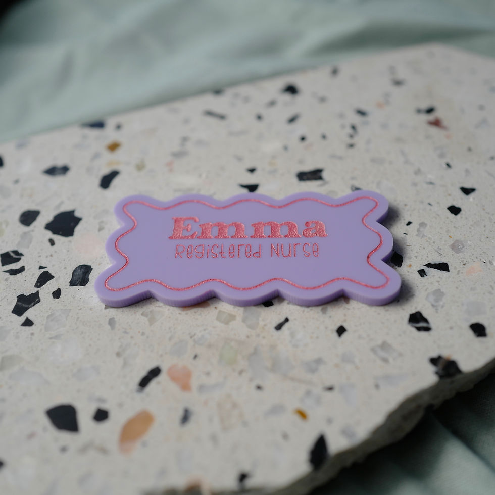 Thumbnail: Pastel Wavy Name Badges