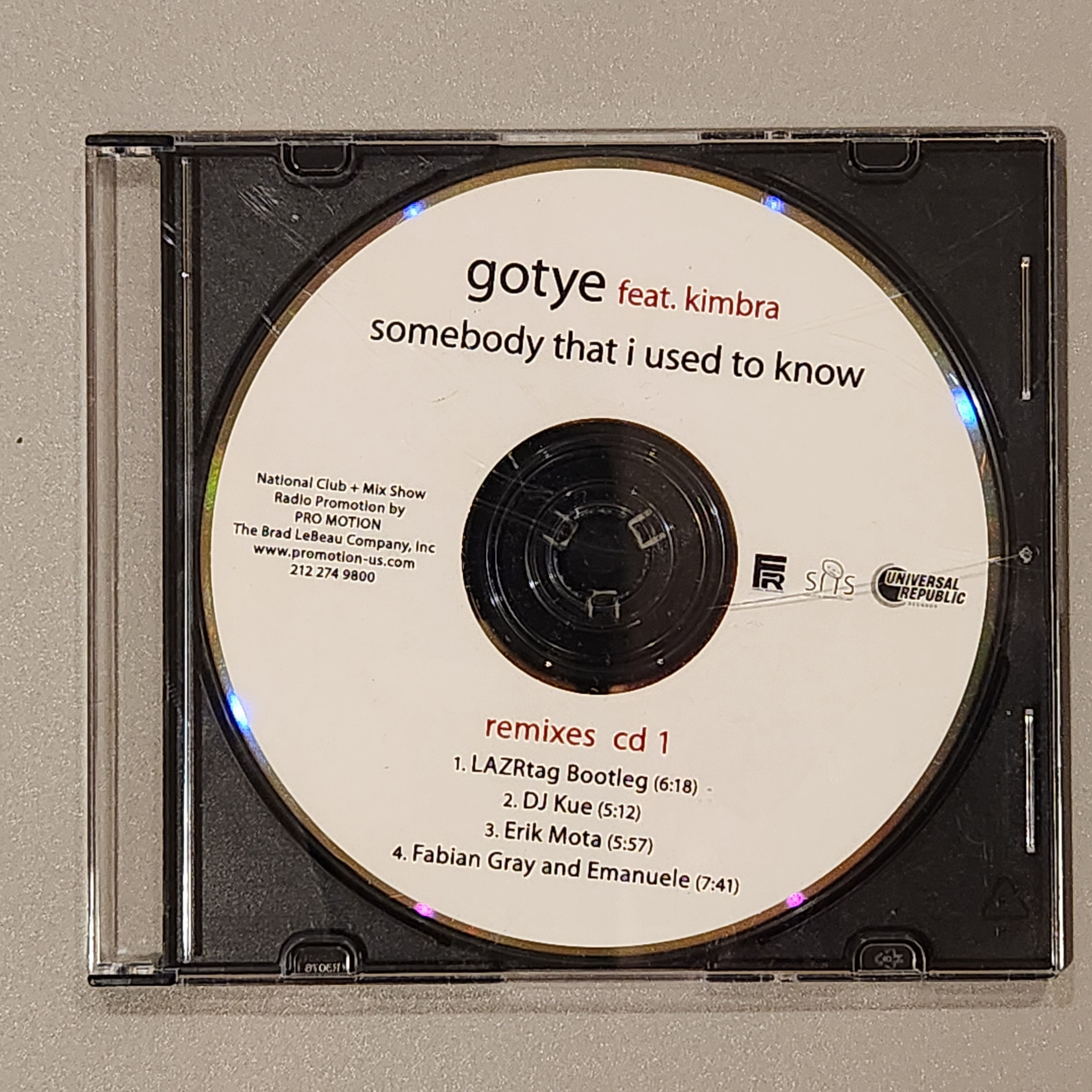 Gotye - SOMEBODY THAT I USED TO KNOW - REMIXES - CD 1