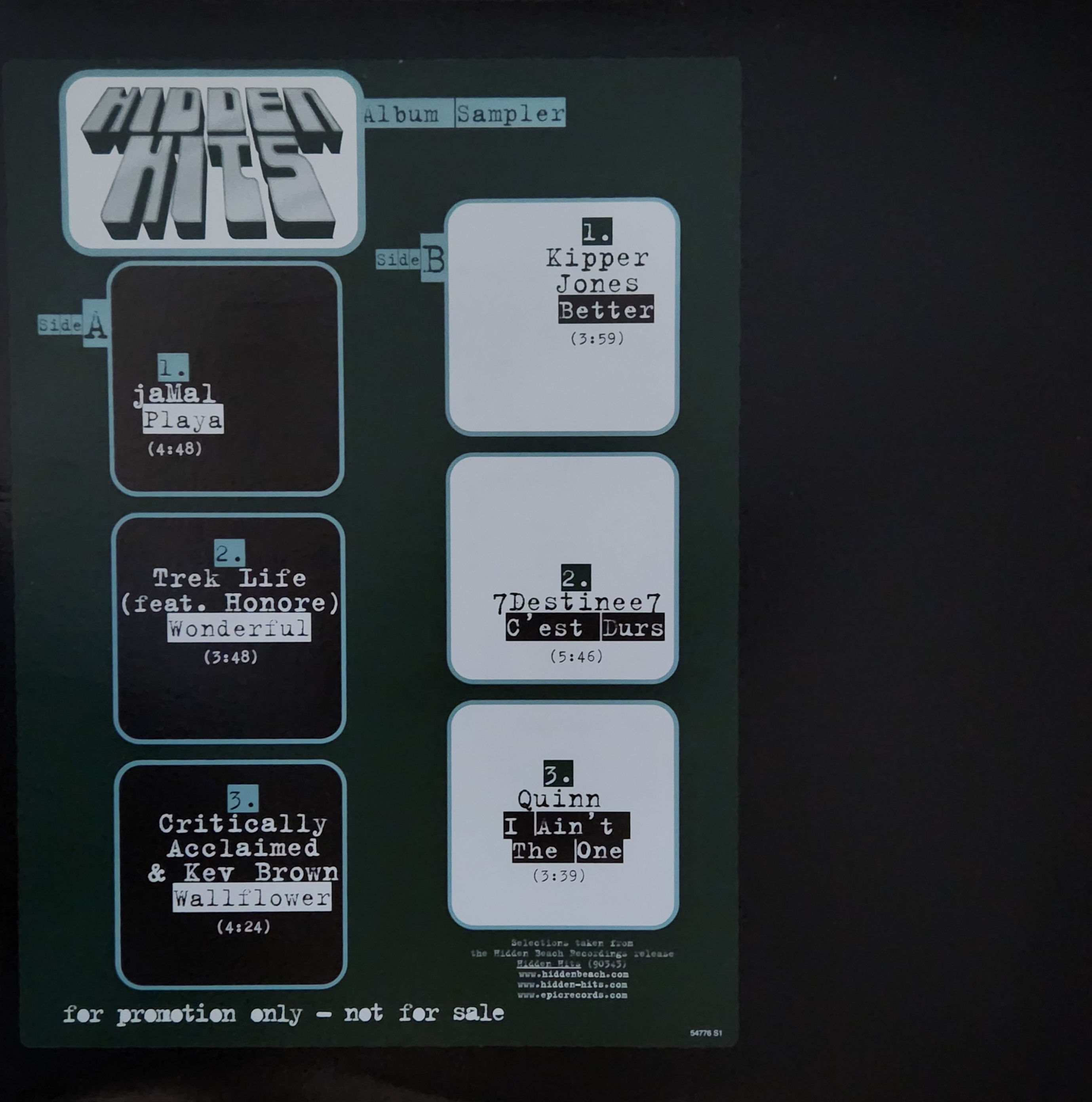 Various Artists - HIDDEN HITS ALBUM SAMPLER