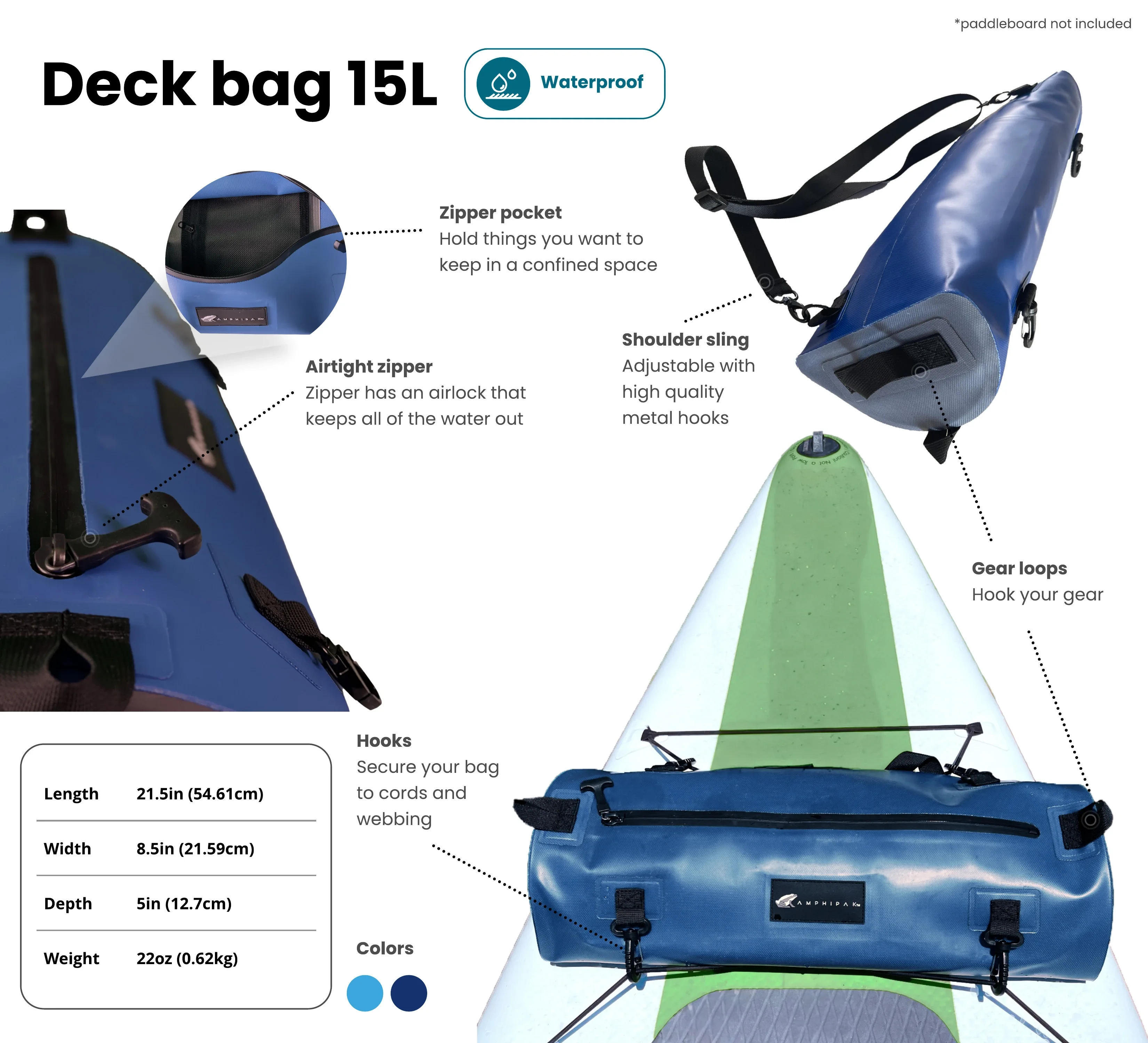 Paddle Board Deck Dry Bag Amphipak