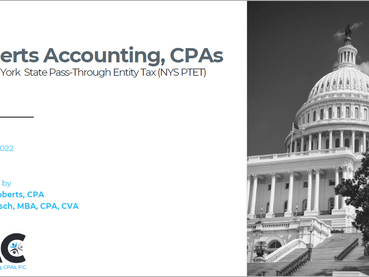New York State Pass-Through Entity Tax (NYS PTET) Presentation