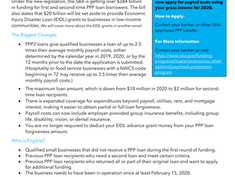 PPP Loans - The New Round Expires March 31, 2021