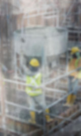 פועלים עובדים בגשם שוטף