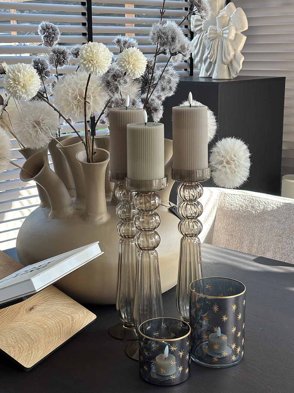 Thumbnail: Windlicht ster smoke grey (S) 