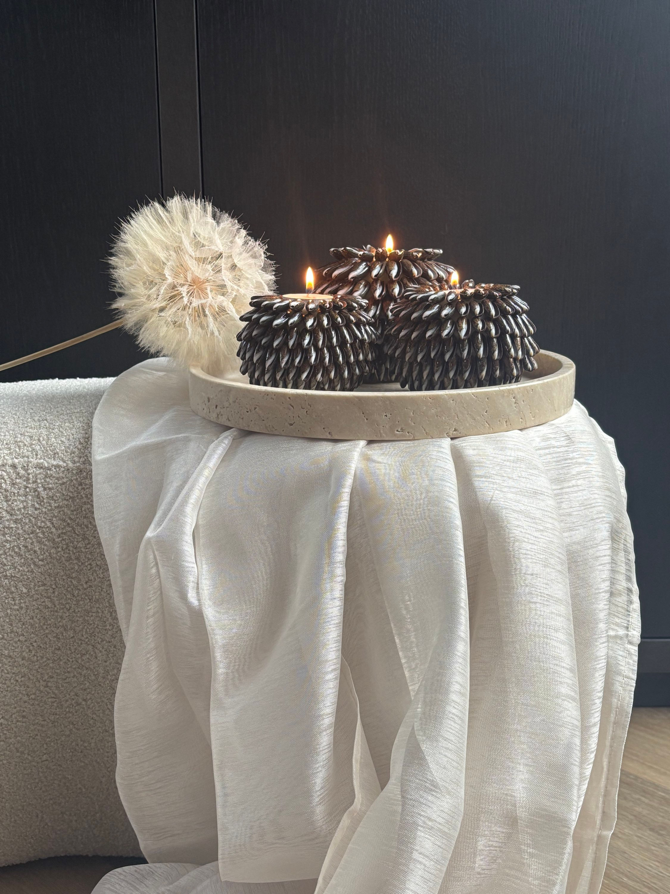 Luxe waxinelichthouder “Mocca Glow” (beschikbaar in 3 afmetingen)