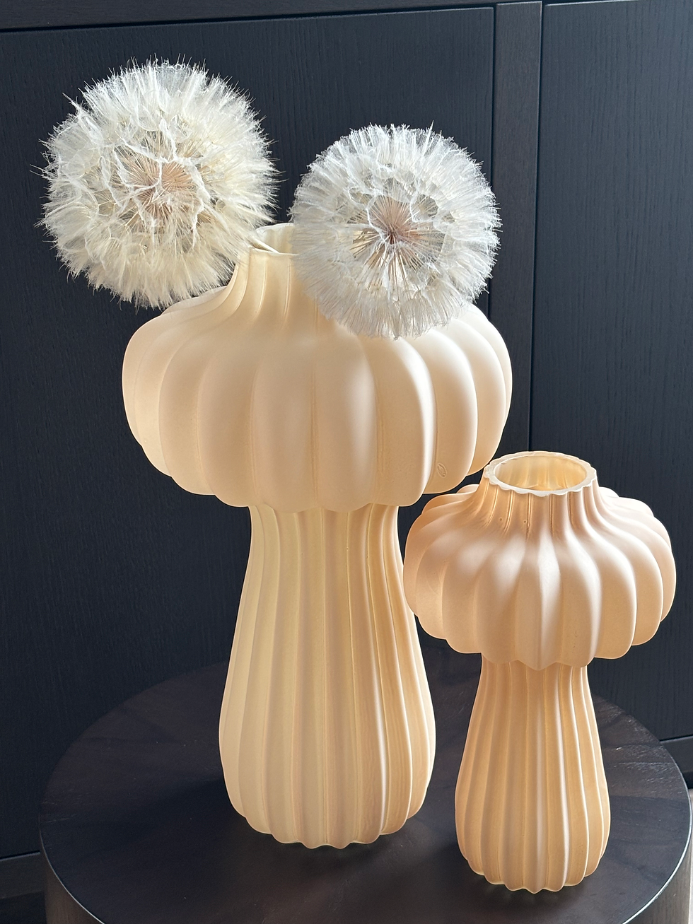 Thumbnail: Luxx vaas “Lantern”  Vanilla Cream (verkrijgbaar in 2 afmetingen)