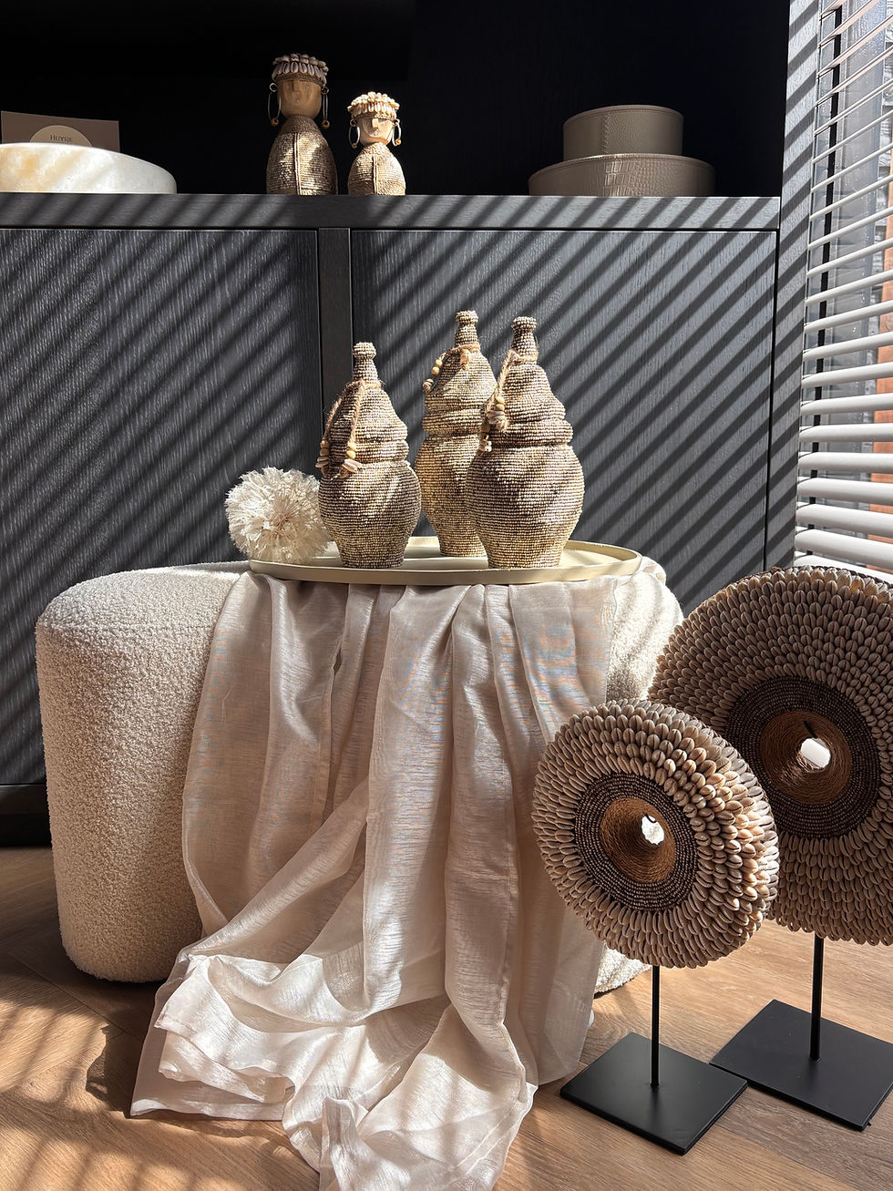 Thumbnail: Luxe houten kralenpotjes “Ayu” – Beige (verkrijgbaar in 3 afmetingen)