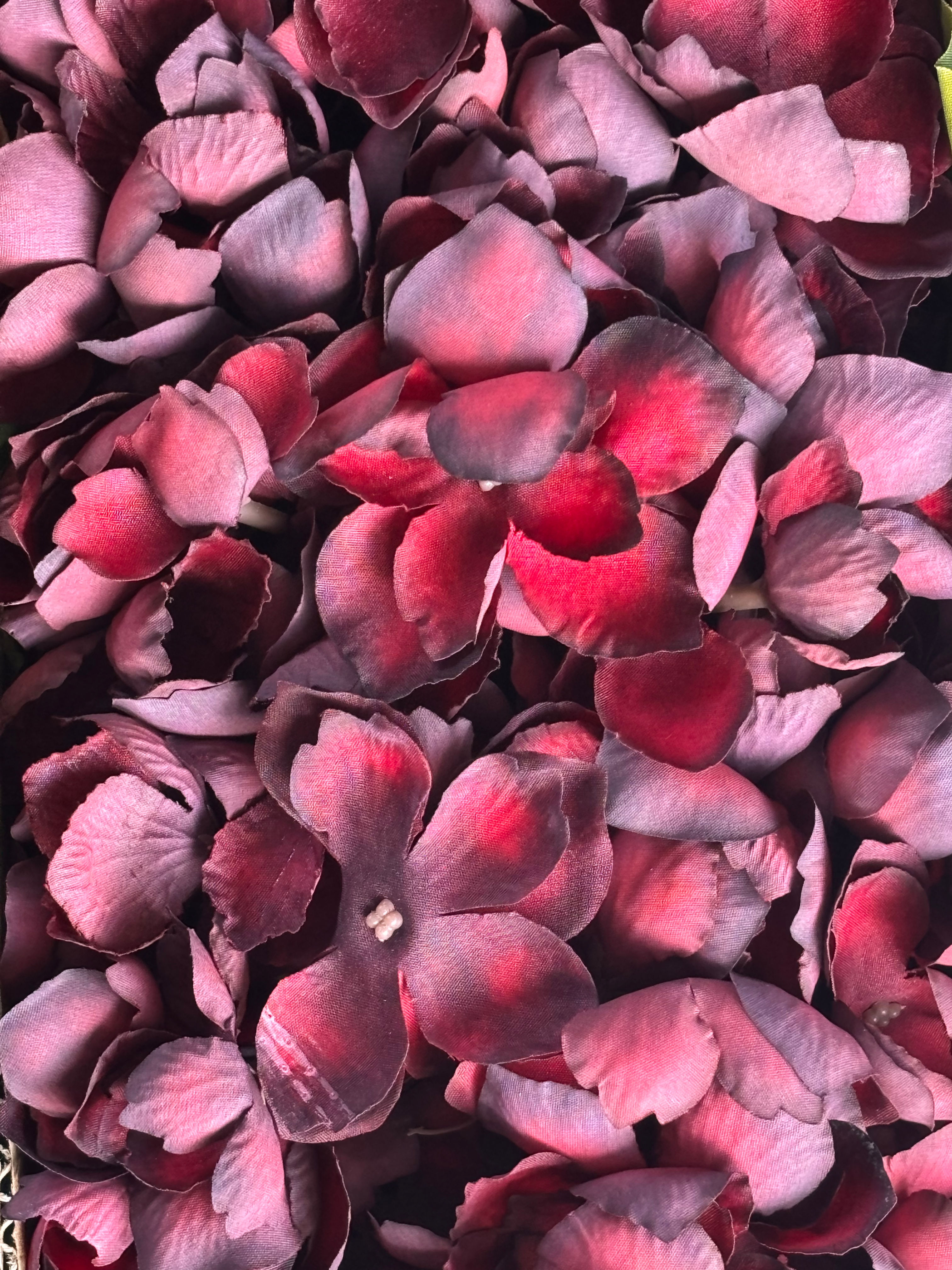 Kunstbloem Hydrangea Flower Burgundy Small (33 cm)