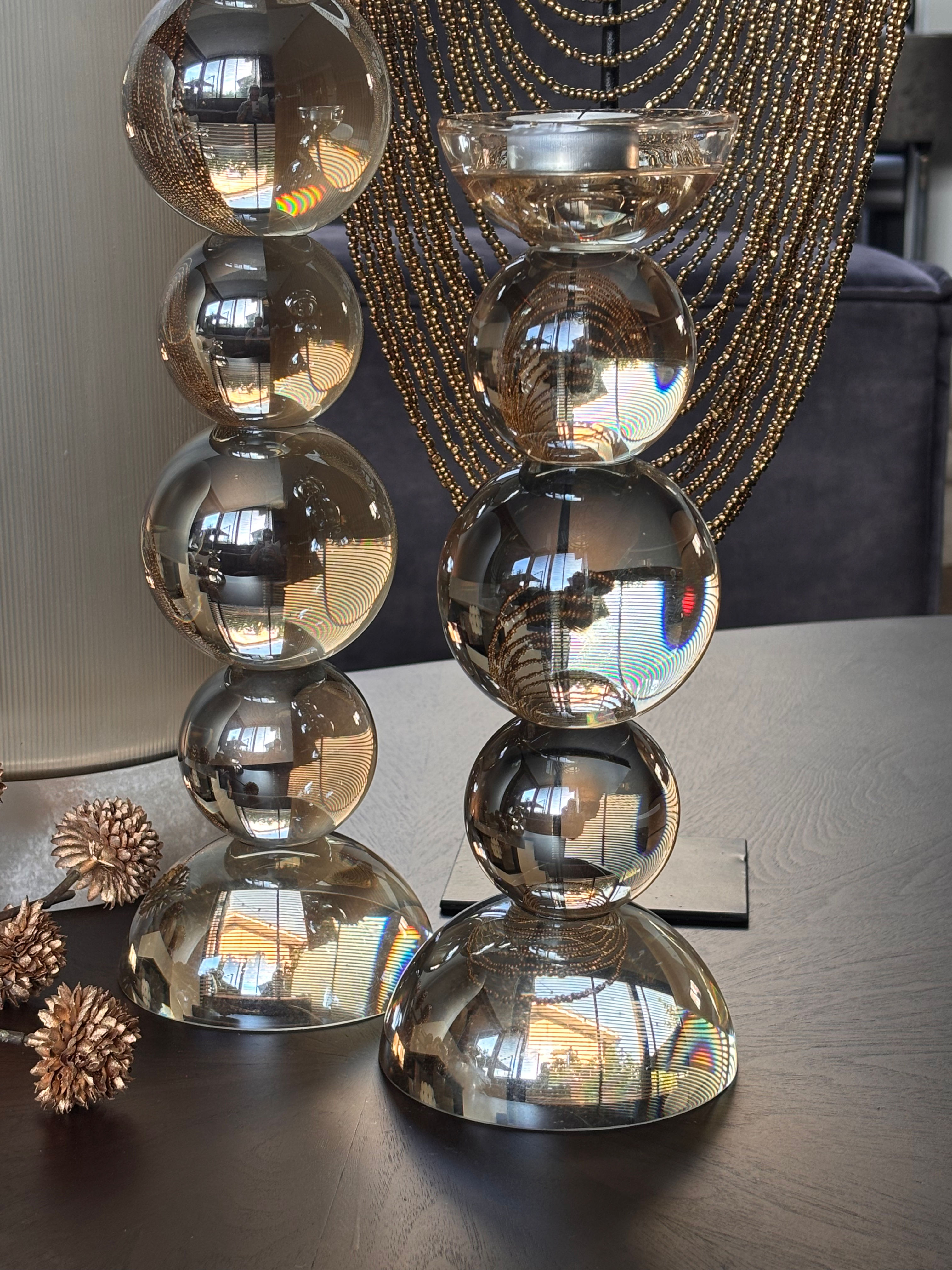 Diga Colmore kaarsenhouder goud glans kristal glas (M)
