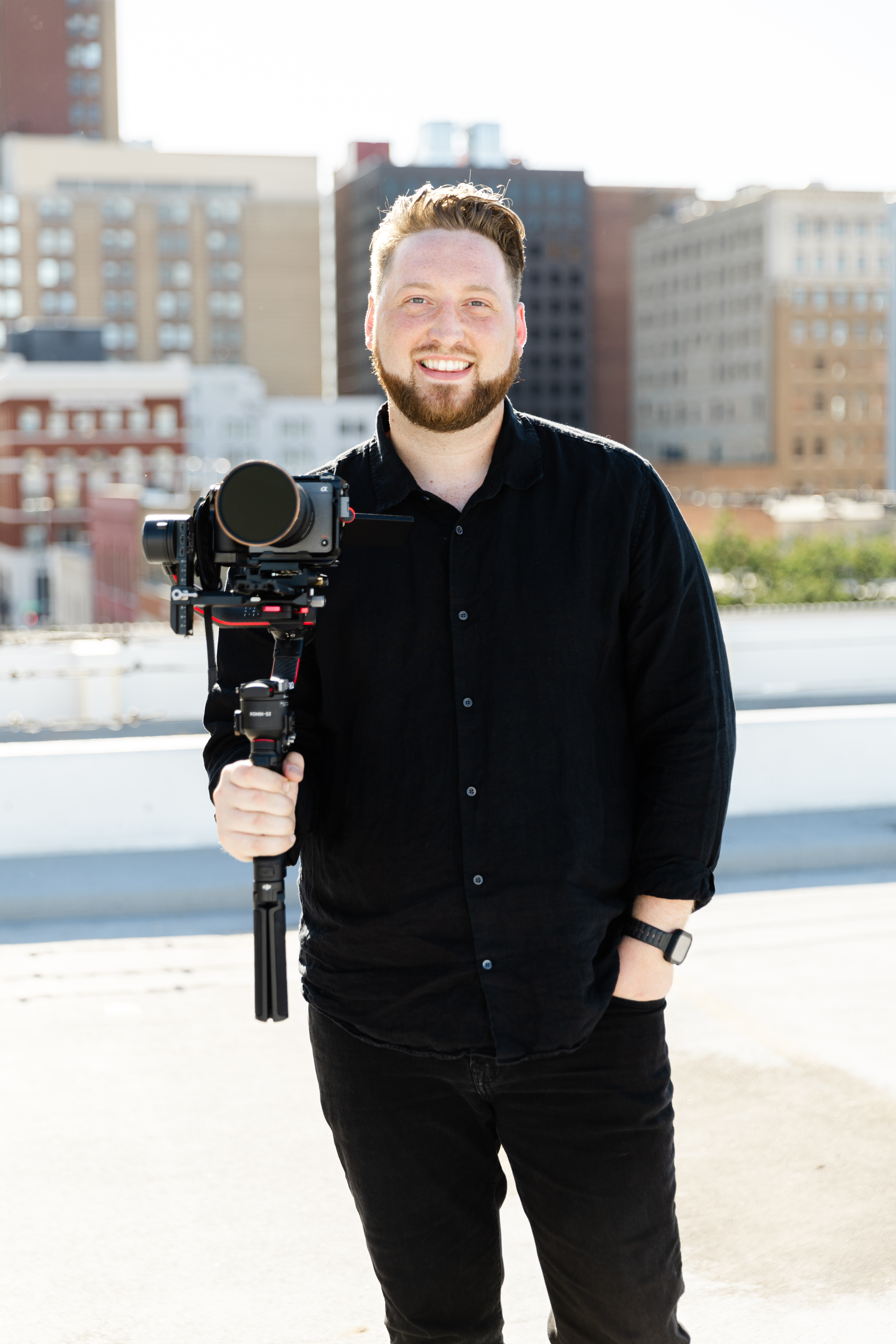 Zach Lang, Michigan wedding videographer, behind the camera
