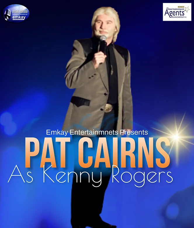 Hire Kenny Rogers Tribute | Pat Cairns | Emkay Entertainments Agency | Get A Quote Now