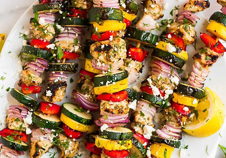 Grilled Chicken and Vegetable Skewers