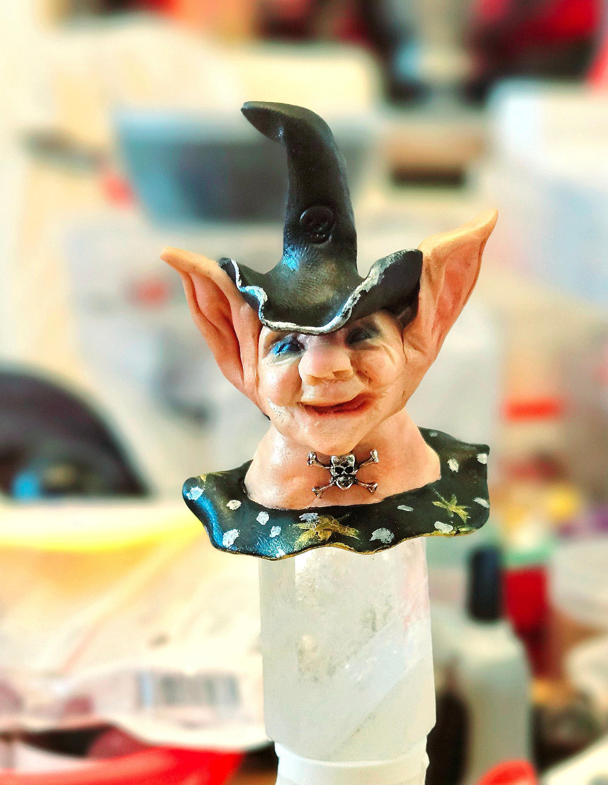 Hand made crystal witch 