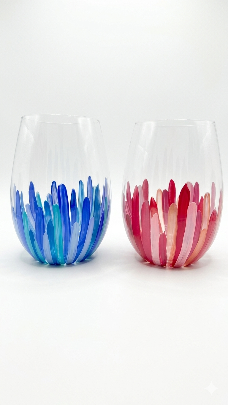 Kit 2 copos floral Cristal Bohemia