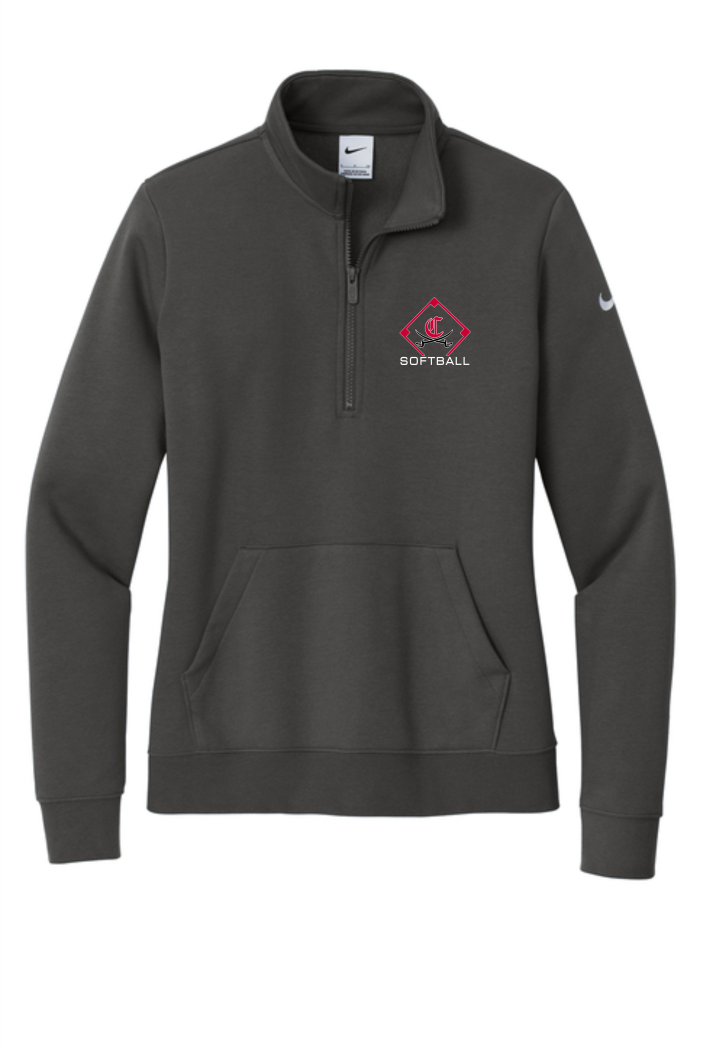 Nike Women's Club Fleece Sleeve Swoosh 1/2-Zip