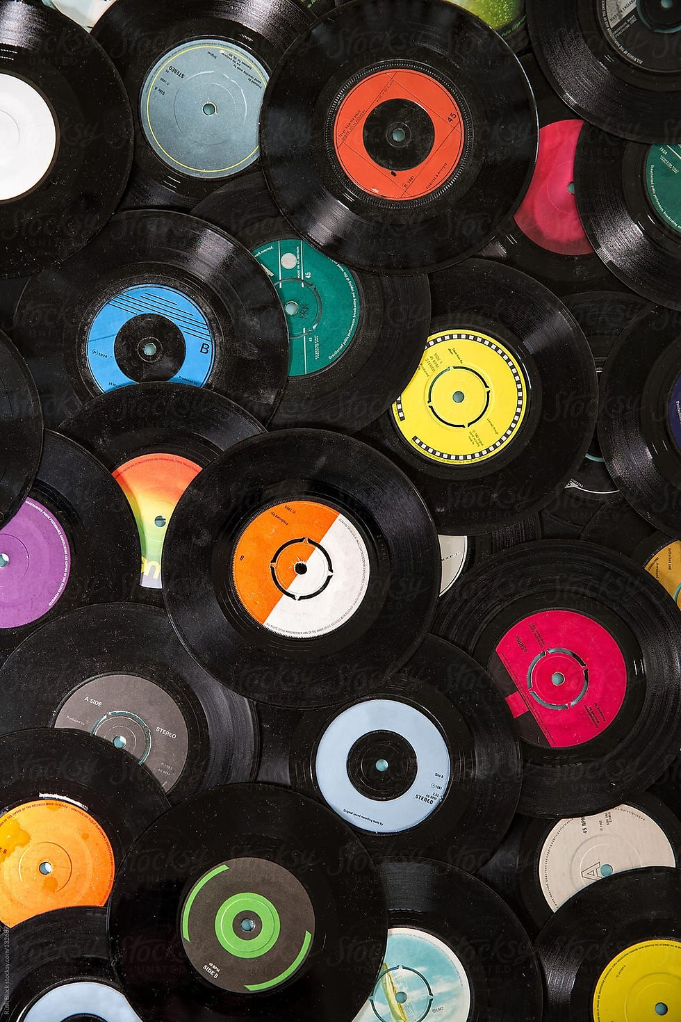 A photo of a selection of vinyl records