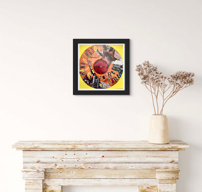 An example of a framed art print shown in situ on the wall