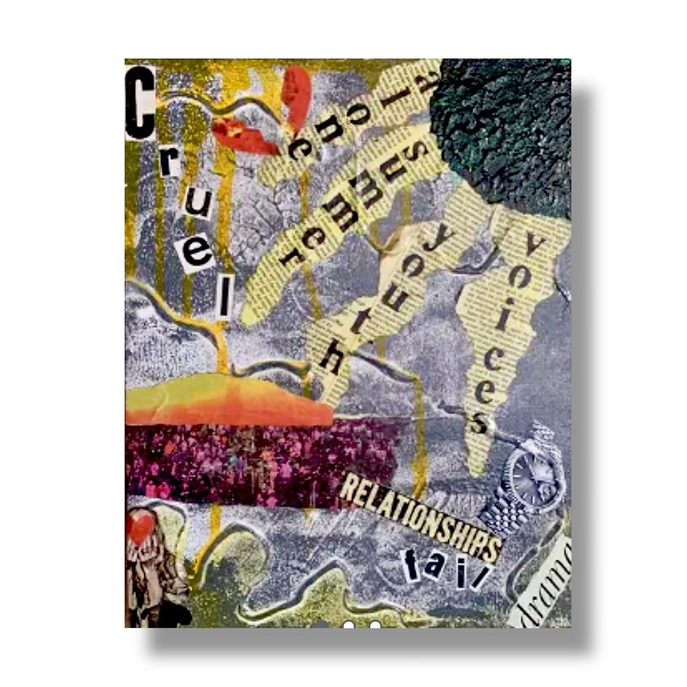 Song inspired collage artwork on canvas