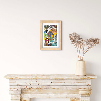 Music inspired artwork, shows an image of what my artwork may look like in situ the wall.