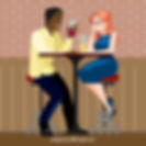 A man complimenting a woman at a date