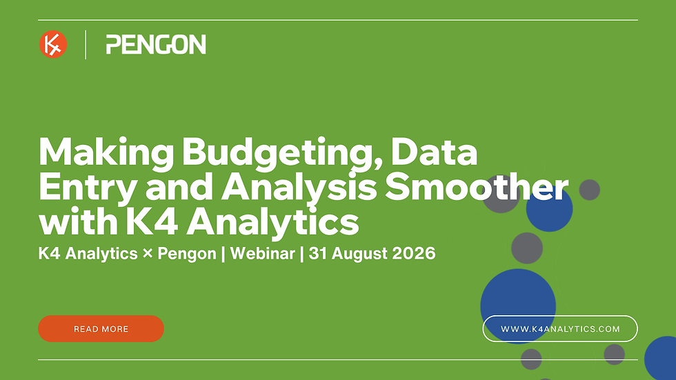 Making Budgeting, Data Entry and Analysis Smoother with K4 Analytics