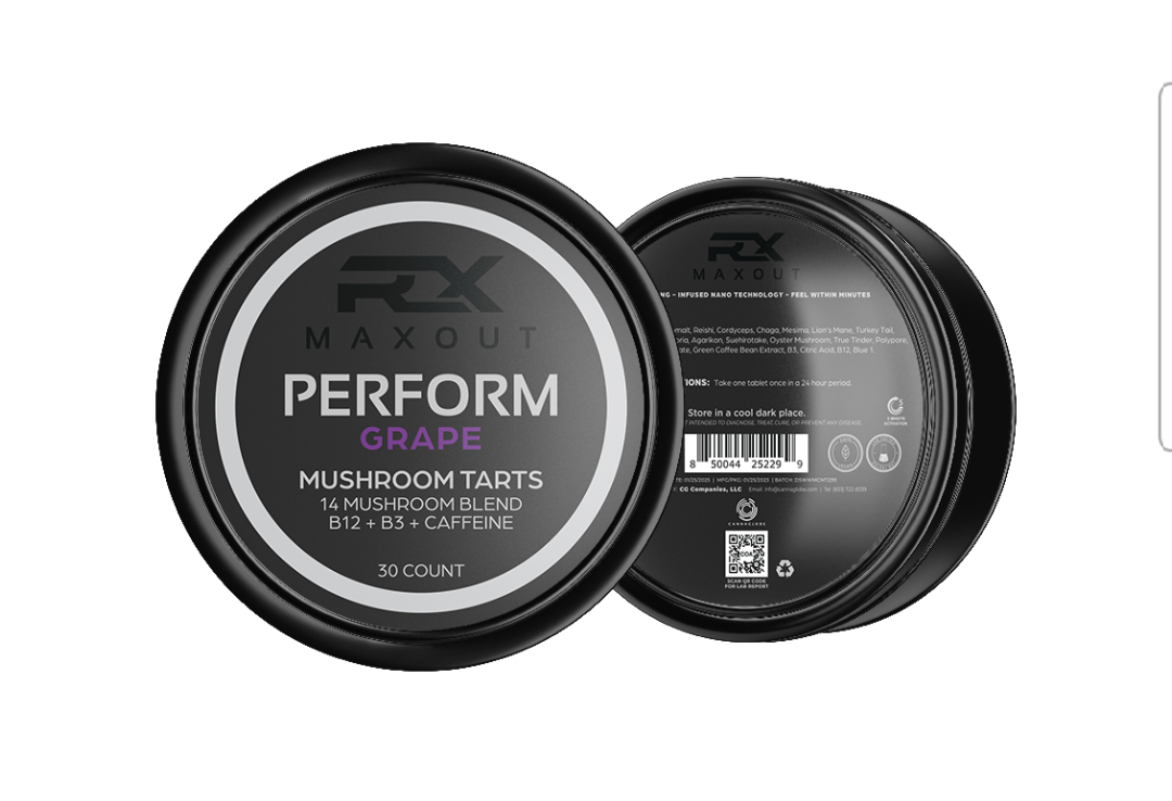 MUSHROOM TARTS - ENERGY - 14 MUSHROOM BLEND - 30CT - GRAPE