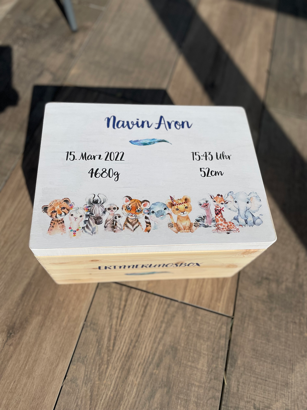 Miniaturbild: Erinnerungsbox SAFARI Tiere