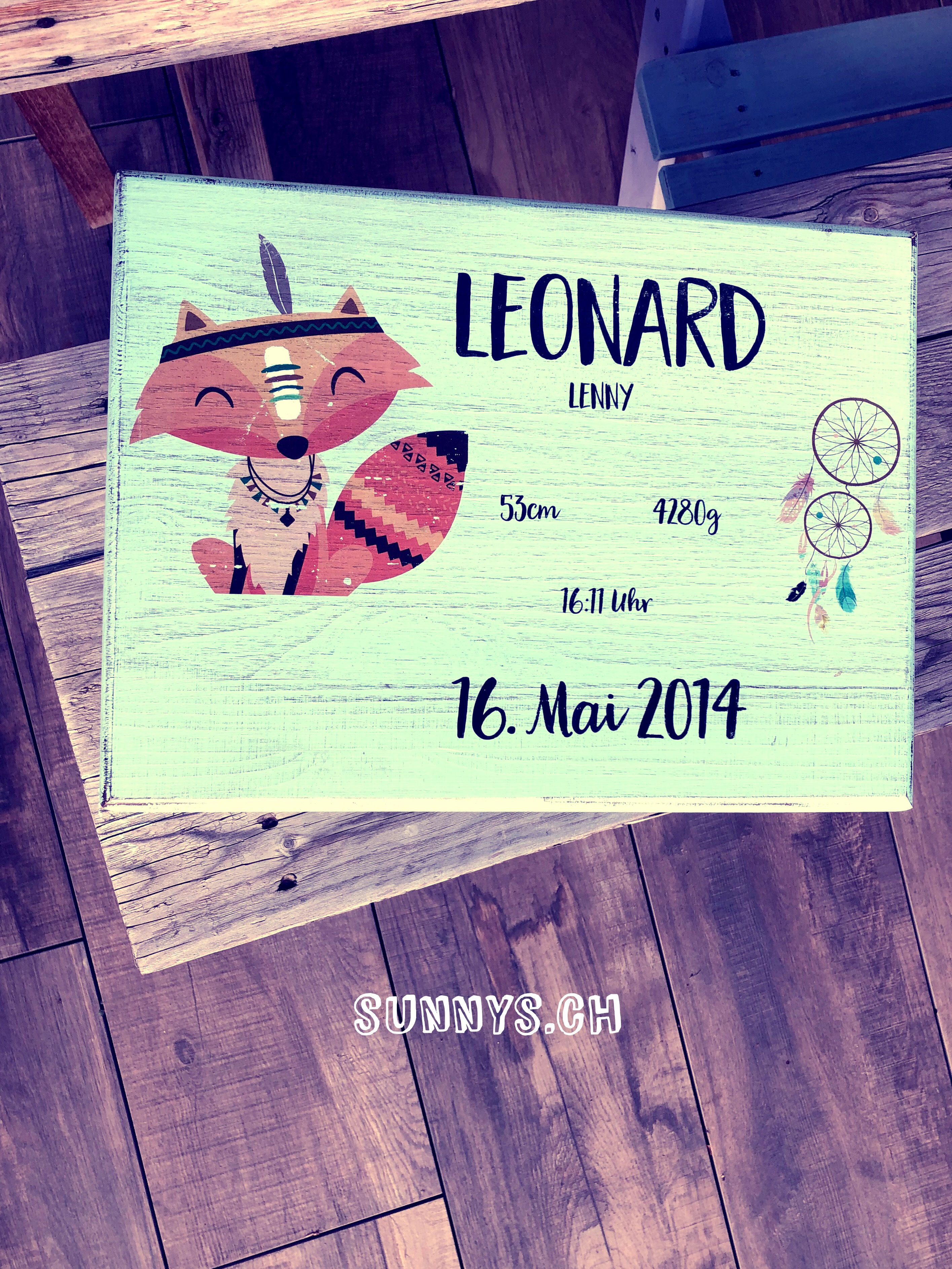 Erinnerungsbox FUCHS mit Traumfänger