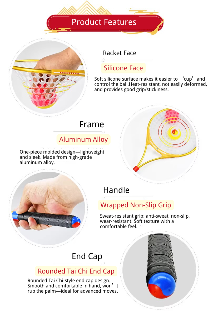 Thumbnail: Beginner Flowball Racket – Plum Blossom Design, Lightweight Aluminum Alloy Fra