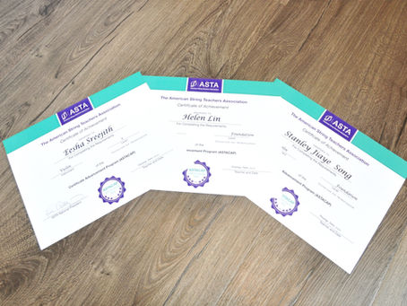 Three Certificates of Achievement