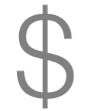 Signo de dólar - Gris oscuro