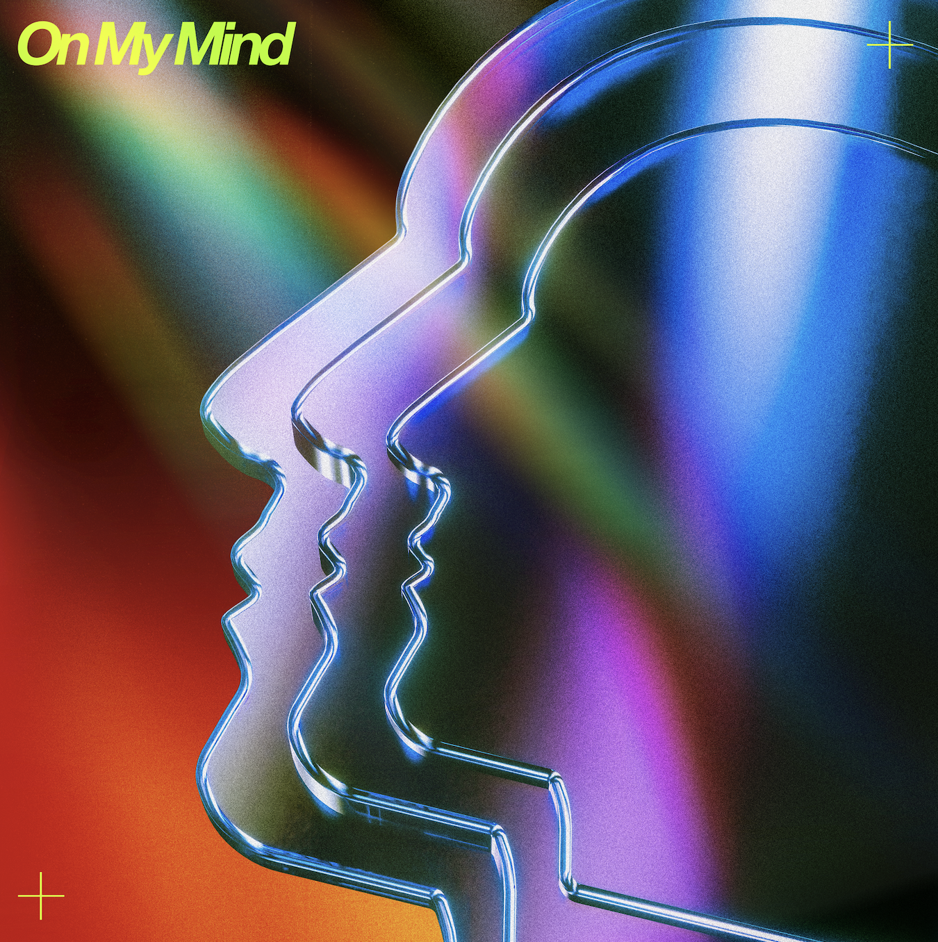 Artwork of the Single "On My Mind" by synth-pop artist WERANI. 