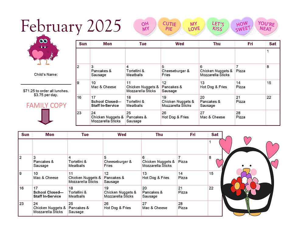 February 2025 Lunch