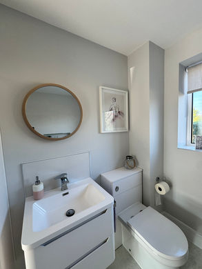 Self-build internal bathroom toilet and sink