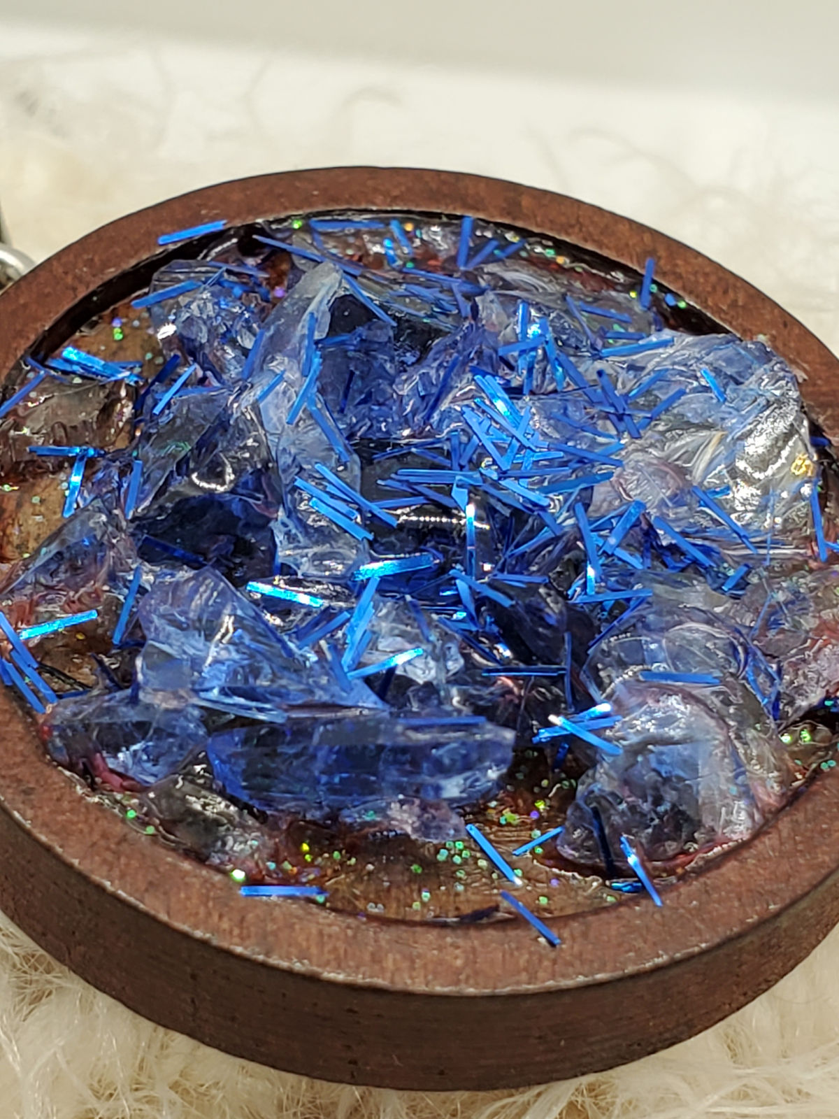 Blue Ice Geode Pendant, photo 2 of 4