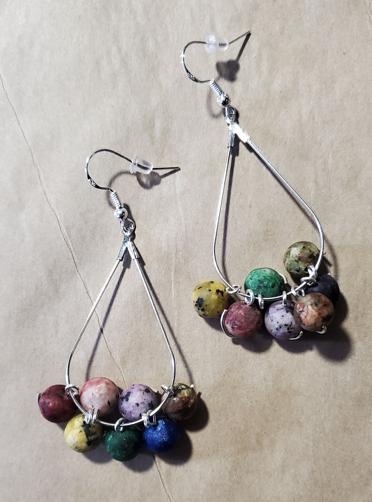 Stone Balls and Silver (925 Sterling)