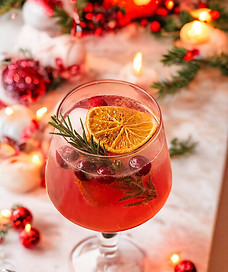 Cranberry Gin Smash Holiday Cocktail with Drunk & Sparkly Orange