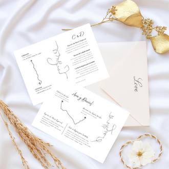 Plano de llegada boda colección EnamorArte