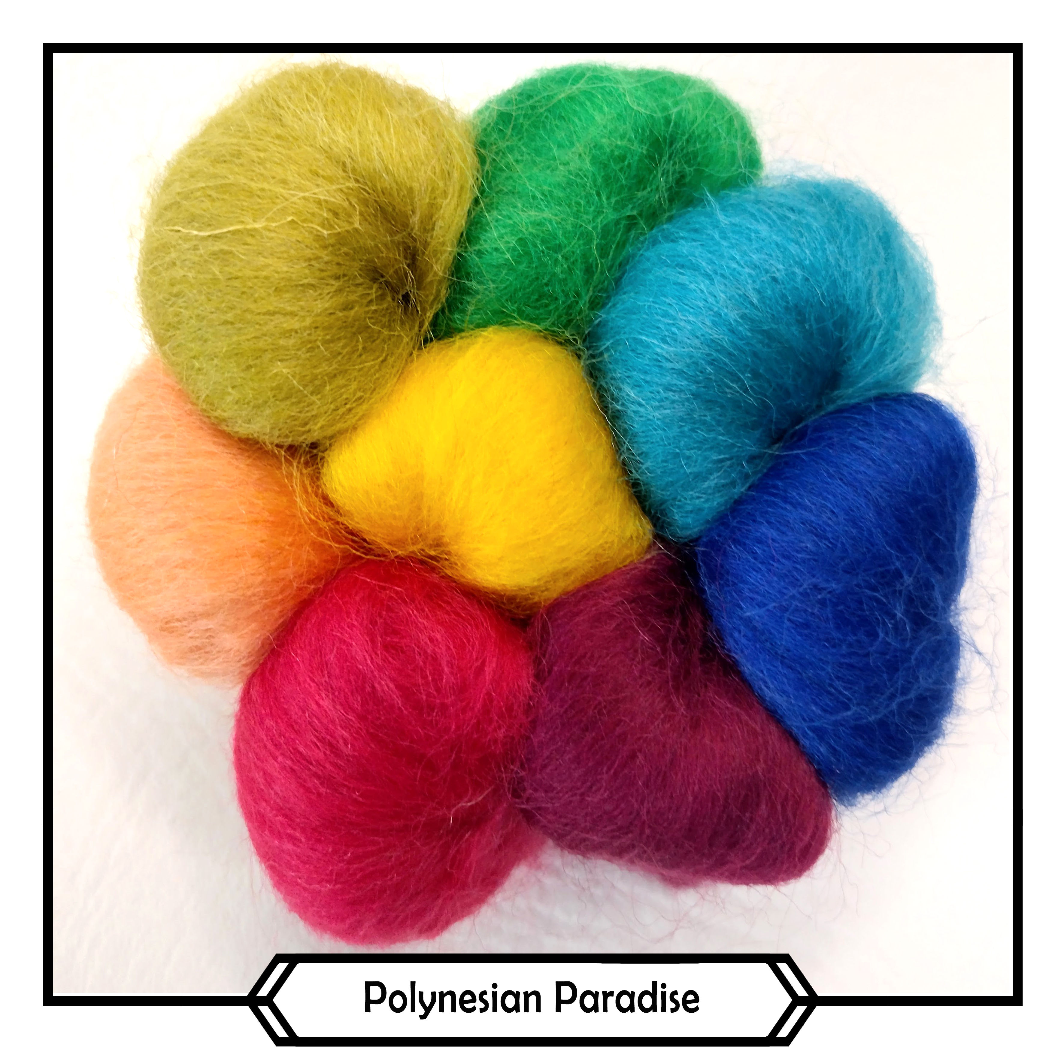 Polynesian Paradise (40g Colourful, Roving)