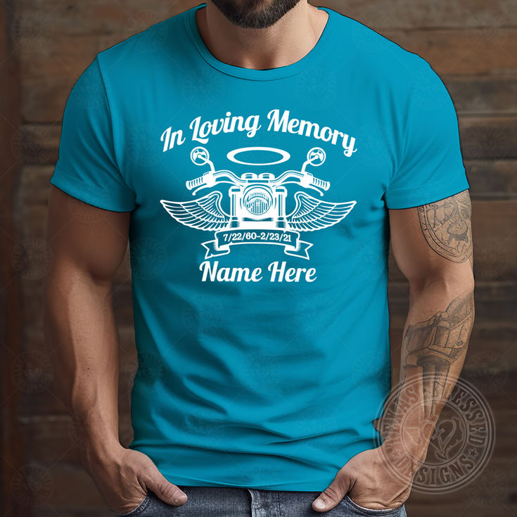In Loving Memory Motorcycle Biker Celebration of Life T-Shirt