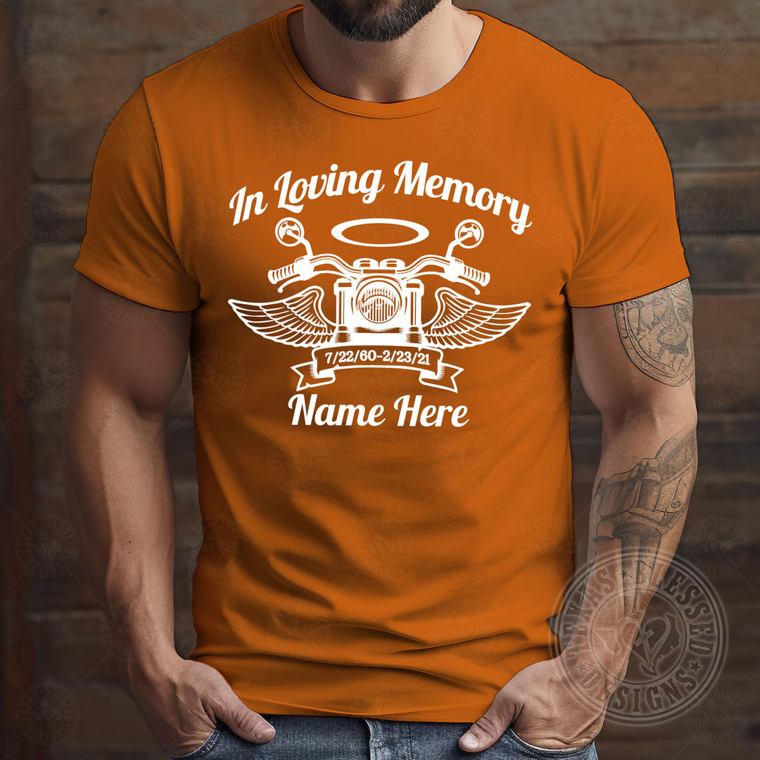 In Loving Memory Motorcycle Biker Celebration of Life T-Shirt