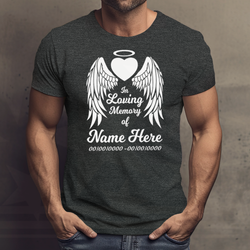 In Loving Memory Angel Wings T-Shirt | Celebration of Life Memorial T-Shirt